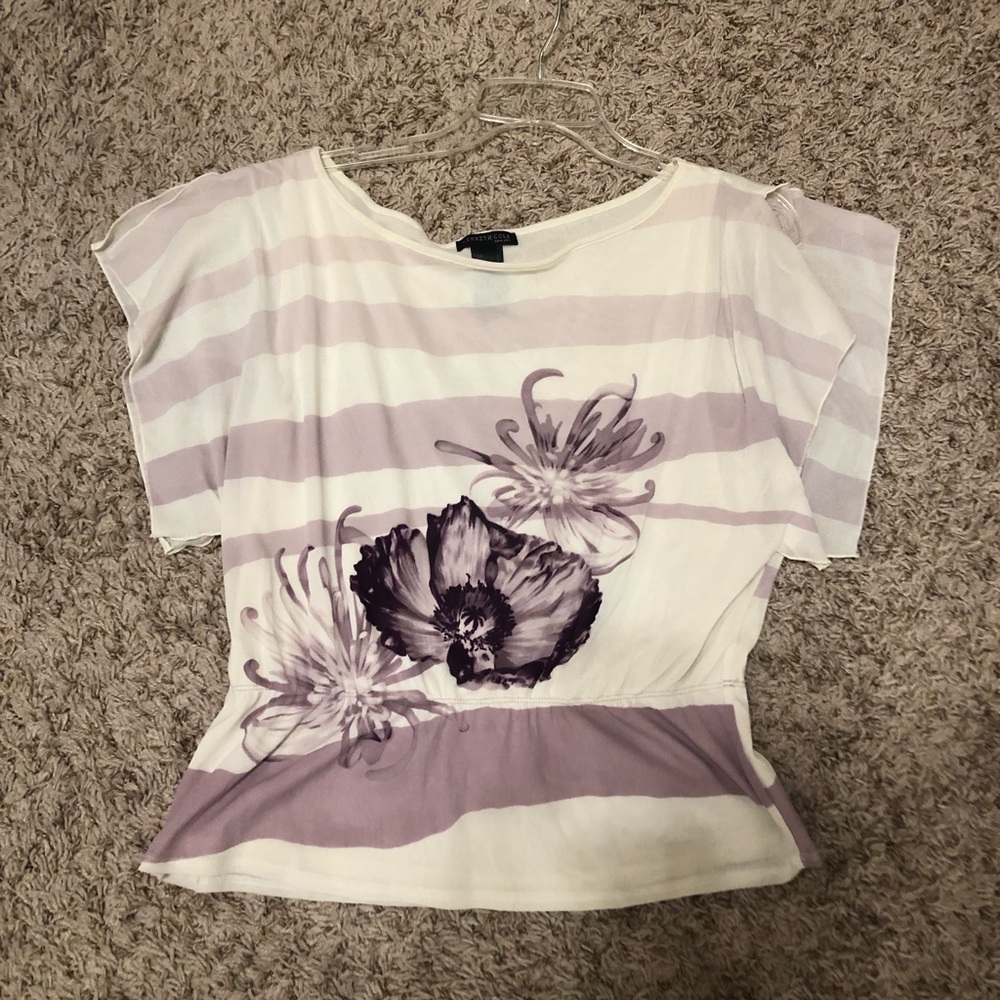 Kenneth Cole Floral Top (Size Large)